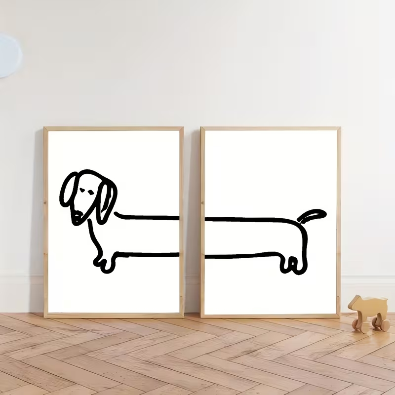 2PCS Modern Dachshund  Funny D - đánh giá và giá Photography Image