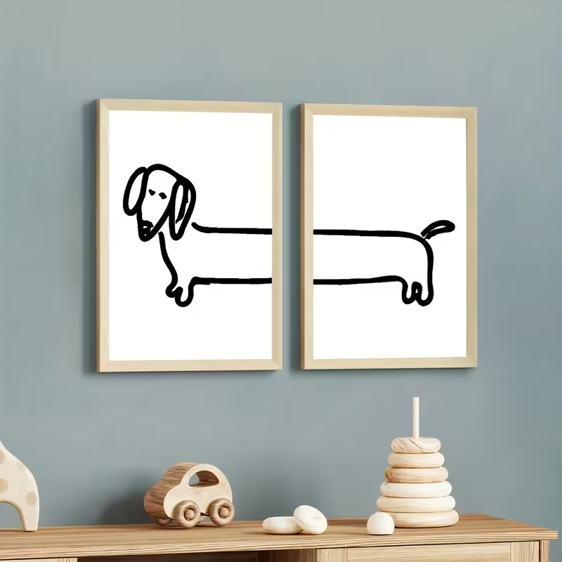2PCS Modern Dachshund  Funny D - đánh giá và giá Photography Image