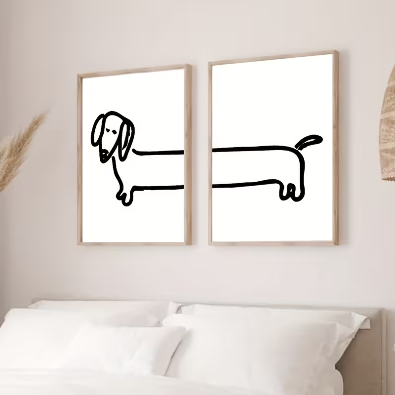 2PCS Modern Dachshund  Funny D - đánh giá và giá Photography Image